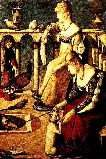 CARPACCIO, Vittore two venetian women Sweden oil painting art